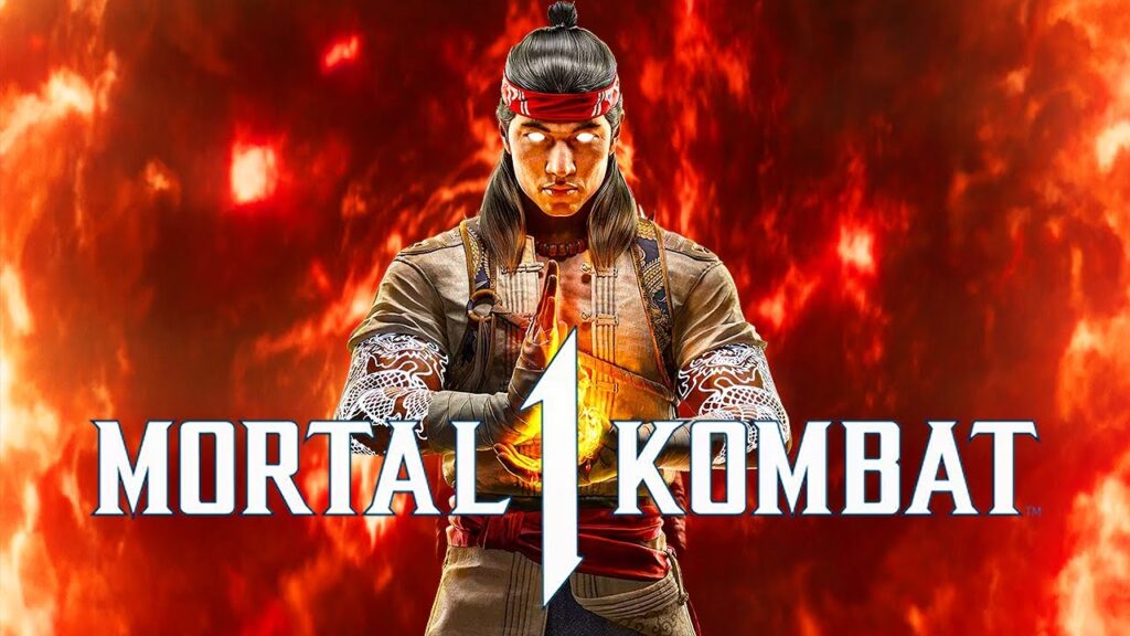 Un personaggio di Mortal Kombat 1 con sullo sfondo delle fiamme