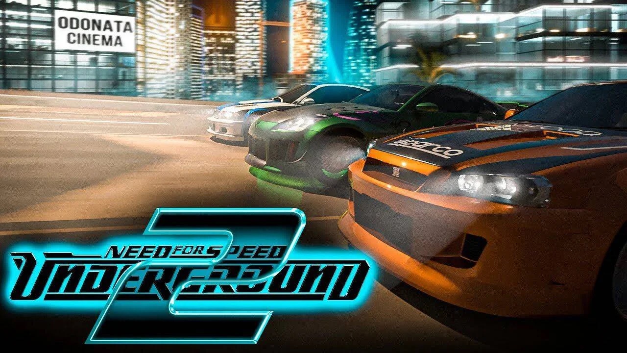 Le macchine di Need for Speed: Underground 2 con il logo in risalto