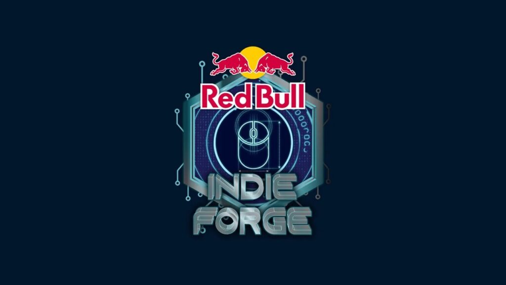Il logo di Red Bull Indie Forge 2023 su uno sfondo scuro