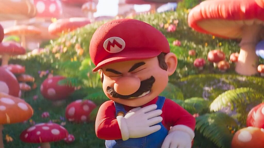 Super Mario Bros. del Film con un'espressione dolorante