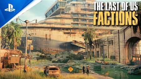 The Last of Us multiplayer non è ancora pronto, Naughty Dog chiede più tempo Due personaggi di The Last of Us Factions mentre camminano verso una nave enorme