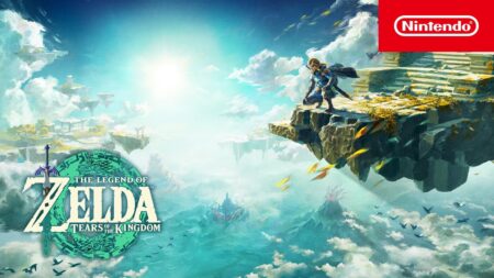 Link di The Legend of Zelda: Tears of the Kingdom mentre guarda con l'orizzonte