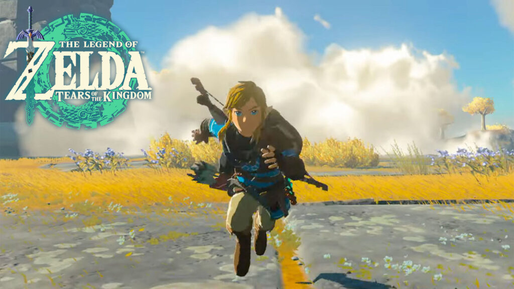 Link di The Legend of Zelda: Tears of the Kingdom mentre corre