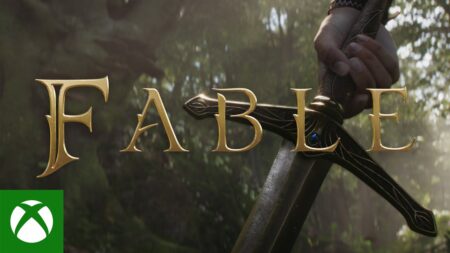 Una spada con il logo di Fable