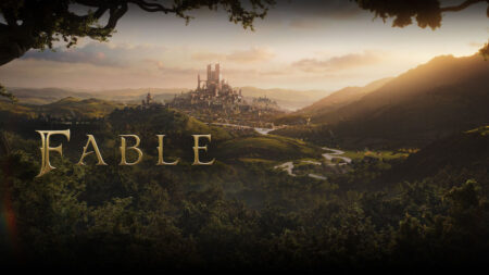 Il logo del nuovo Fable con dietro il castello
