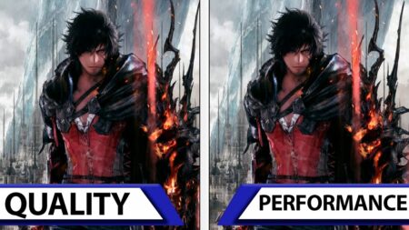 Clive di Final Fantasy 16 con il logo di Qualità e Performance