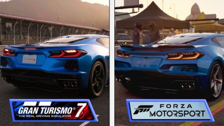 Due auto di Gran Turismo 7 e Forza Motorsport per un video confronto