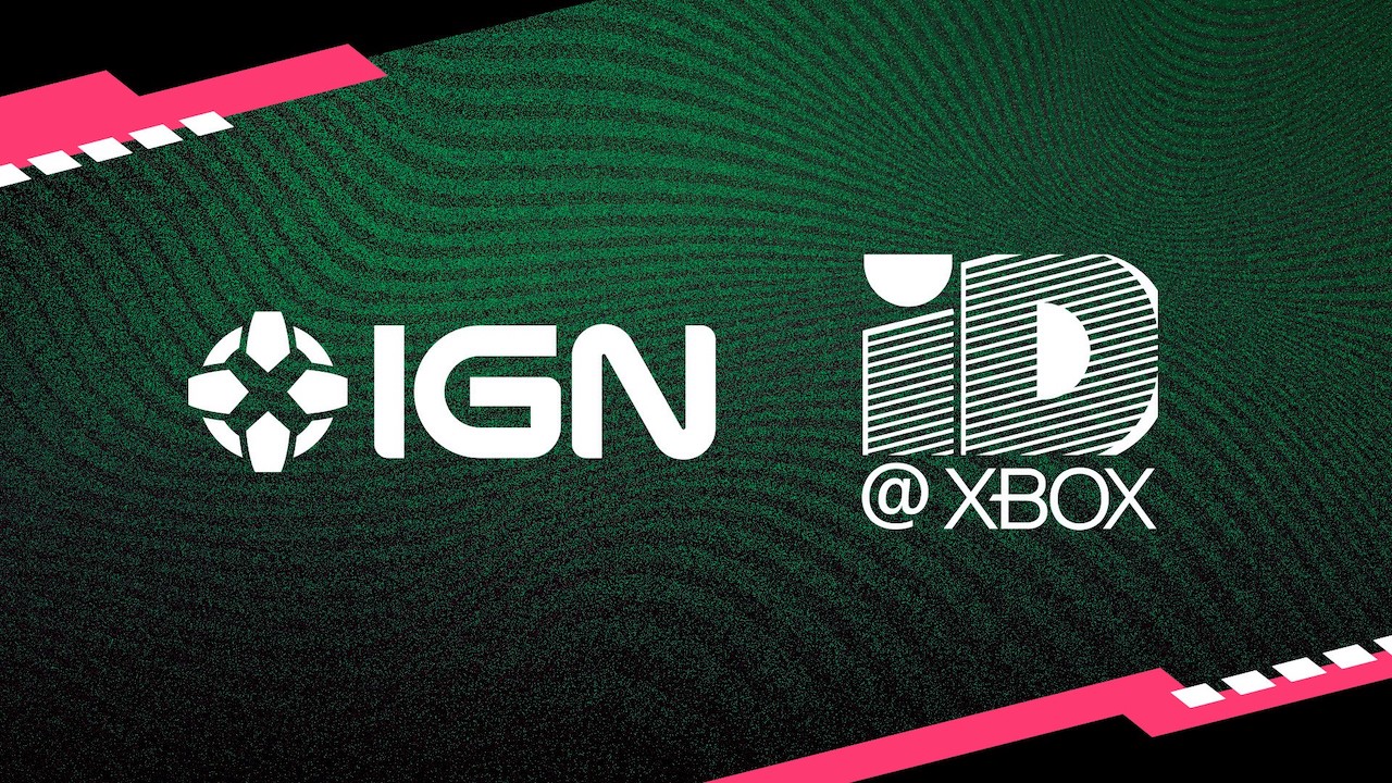Il logo di ID@Xbox di Luglio 2023 con al fianco quello di IGN