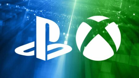 I loghi di Sony PlayStation e Microsoft Xbox uno di fianco all'altro