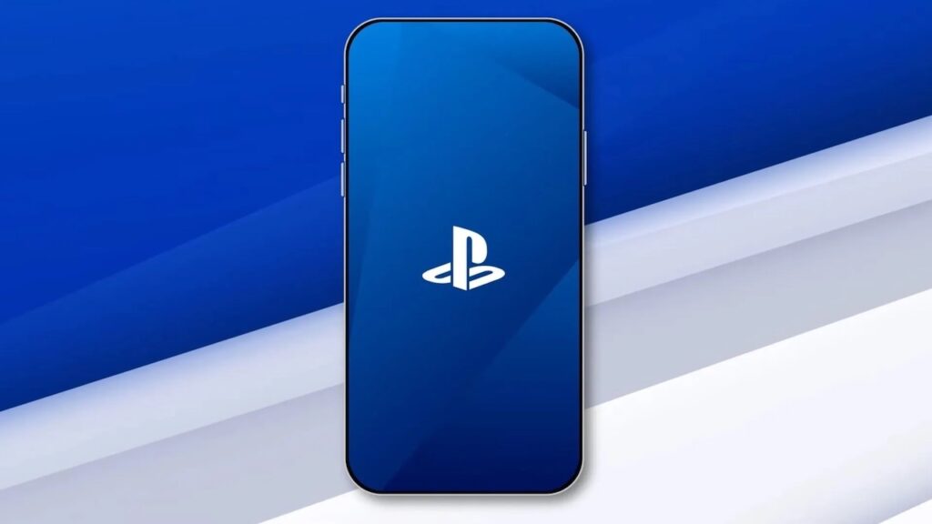 Uno smartphone con il logo di PlayStation sullo schermo