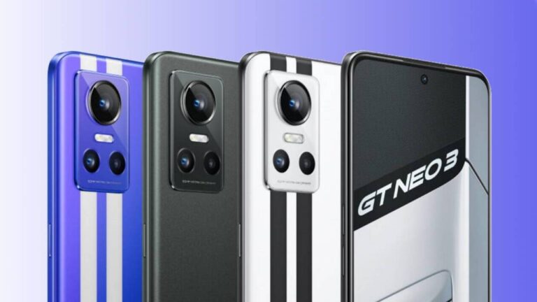 Smartphone Realme GT Neo 3 in varie colorazioni