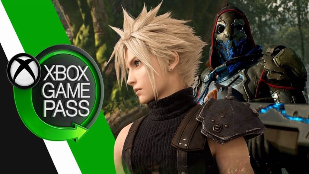 Cloud di Final Fantasy con al fianco il logo di Xbox Game Pass