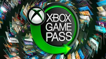 Il logo di Xbox Game Pass con i giochi dietro