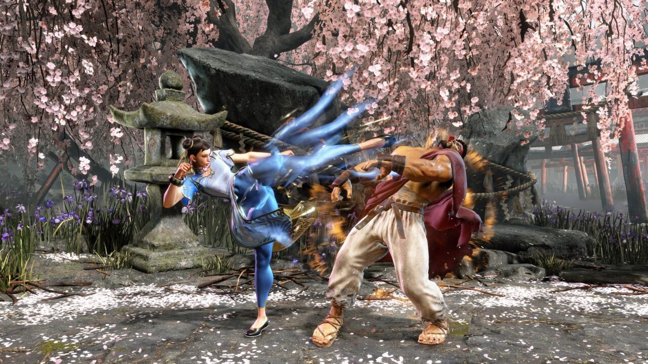 Chun Li che combatte contro Ryu