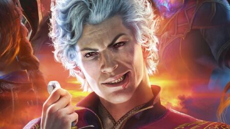 Un protagonista di Baldur's Gate 3 in primo piano