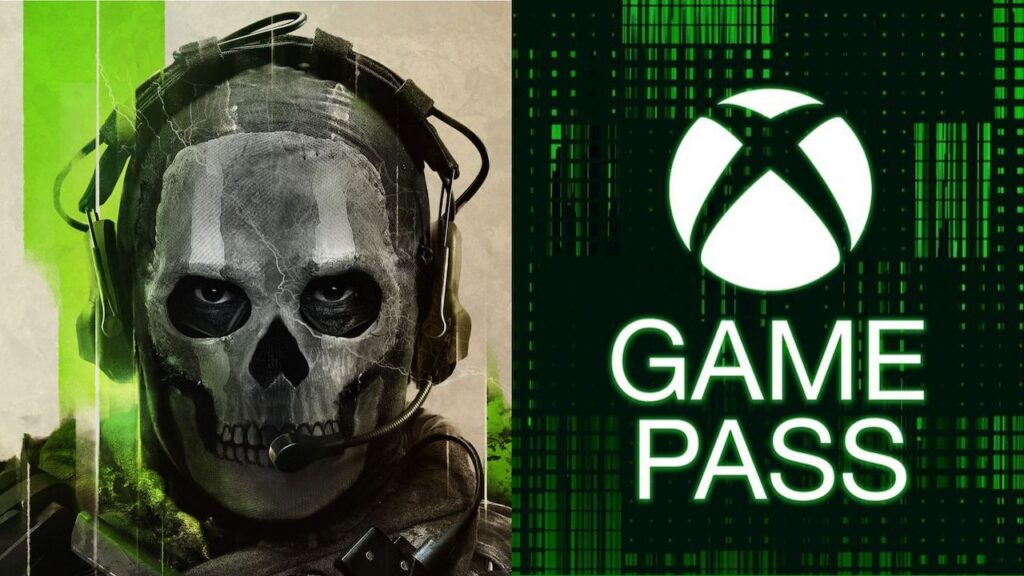 Ghost di Call of Duty: Modern Warfare 2 con al fianco il logo di Xbox Game Pass