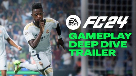 EA Sports FC 24, data ed orario del gameplay trailer deep dive Un calciatore con il logo di EA Sports FC 24