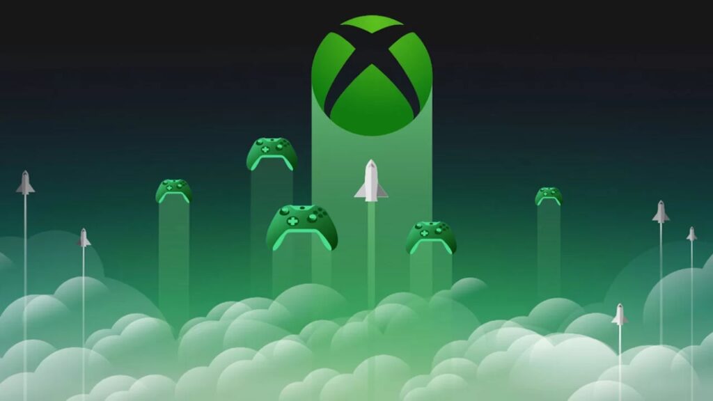 Il logo di Xbox Cloud Gaming con uno sfondo verde