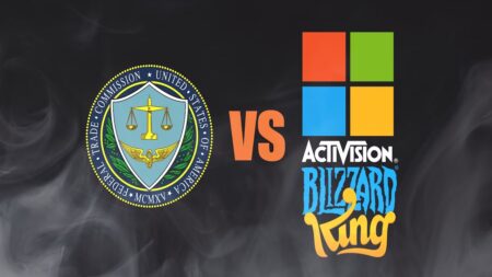 I loghi dell'FTC e di Microsoft ed Activision Blizzard