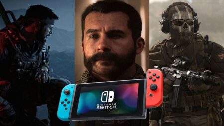 I personaggi di Call of Duty ed una Nintendo Switch in basso