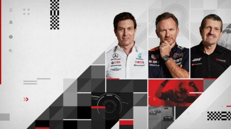F1 Manager 2023 copertina con manager di Mercedes, Red Bull e Haas