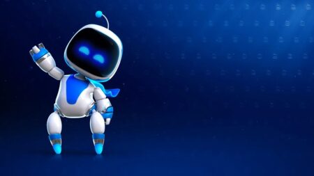 Astro Bot che saluta