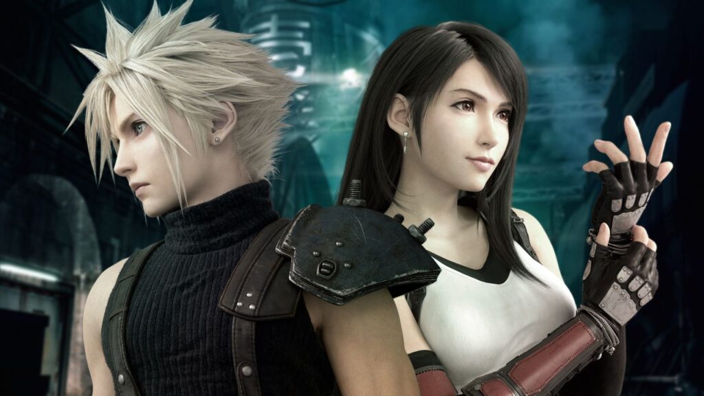 Cloud e Tifa di Final Fantasy 7 Remake in primo piano