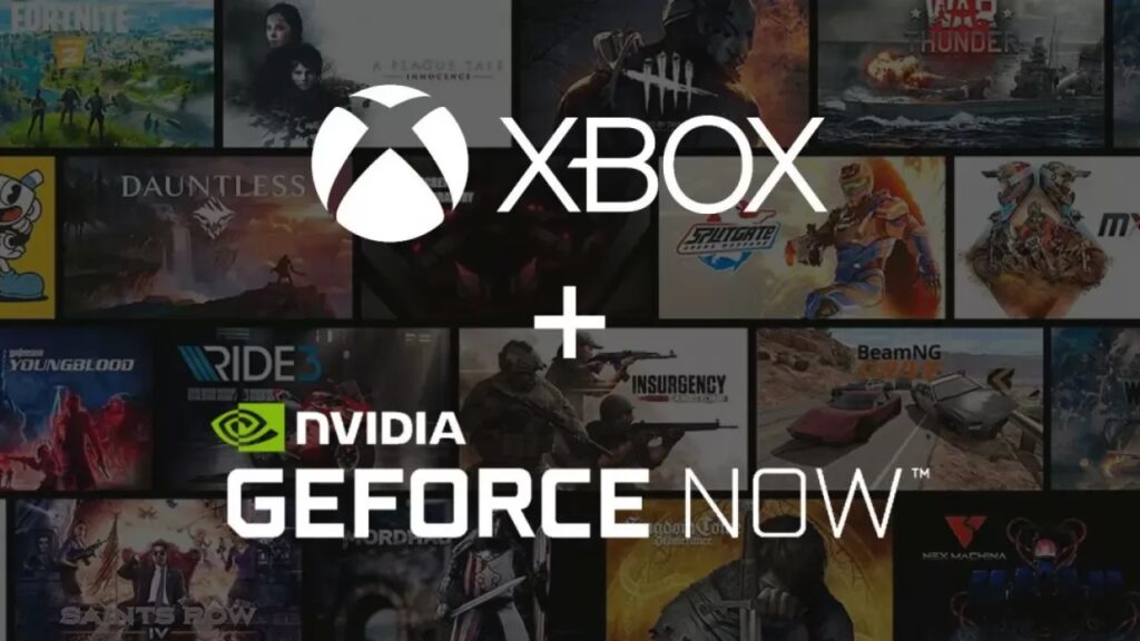 I loghi di Xbox e quello di GeForce Now