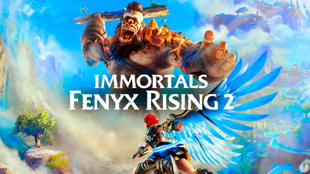 La protagonista di Immortals Fenix Rising 2 che combatte un ciclope
