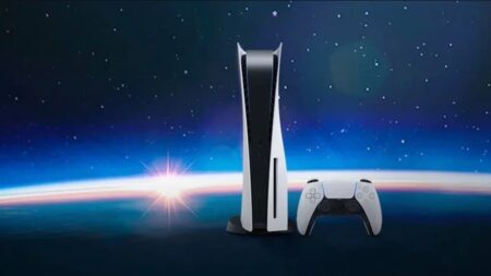 Una PS5 nello spazio sopra la Terra
