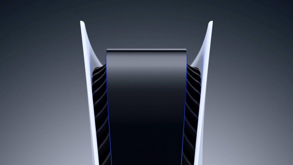 Una PS5 in verticale