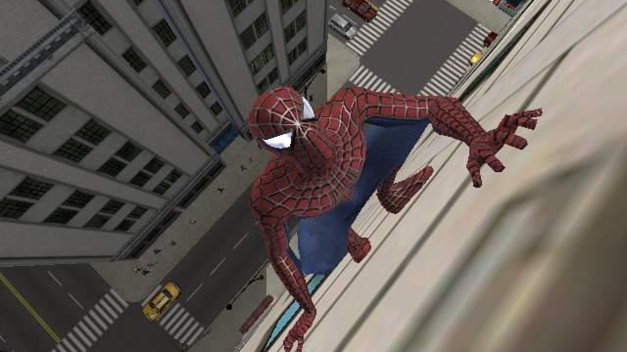 Il famoso Spider-Man che si arrampica sulle pareti di un grattacielo