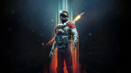 Il protagonista di Starfield in primo piano