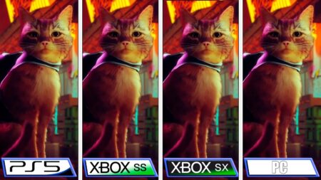 Stray, video confronto su Xbox Series X|S, PS5 e PC Il gattino di Stray nelle versioni PS5, Xbox Series X, Series S e PC
