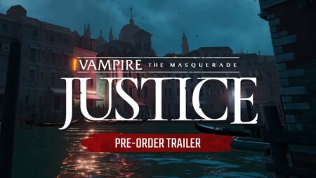 Il logo di Vampire: The Masquerade – Justice in primo piano