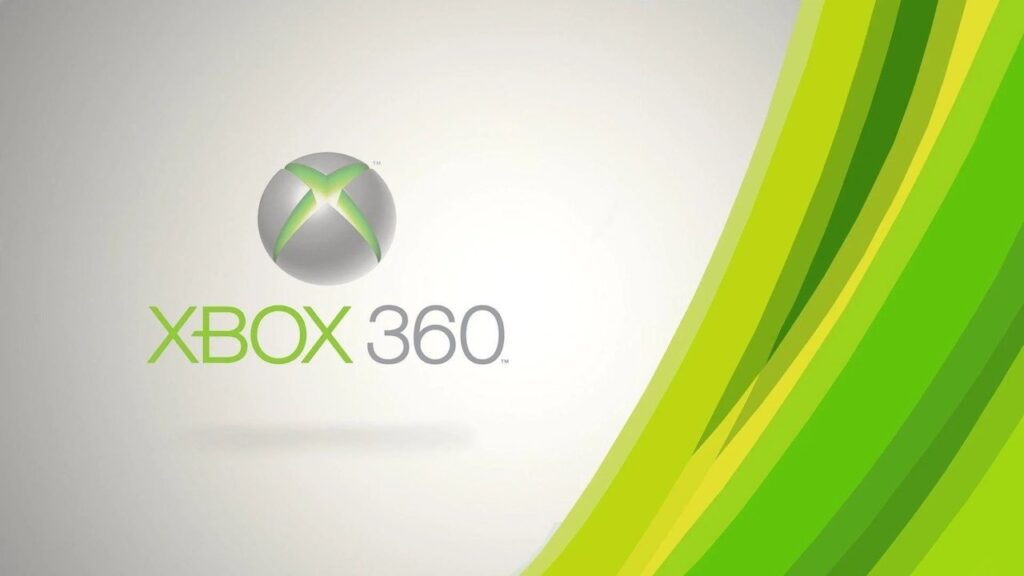 Il logo di Xbox 360 sulla sinistra