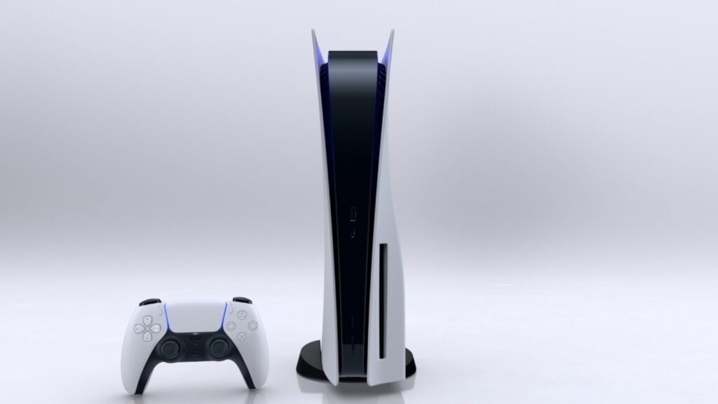 Una PS5 e un controller DualSense