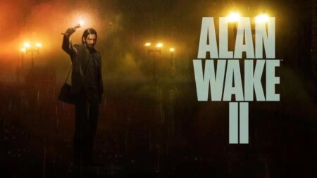 Alan Wake di Alan Wake 2 mentre impugna una torcia
