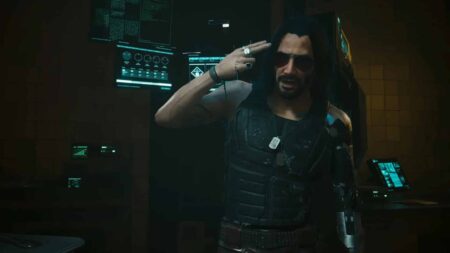 Keanu Reeves aka Johnny Silverhand in Cyberpuk 2077