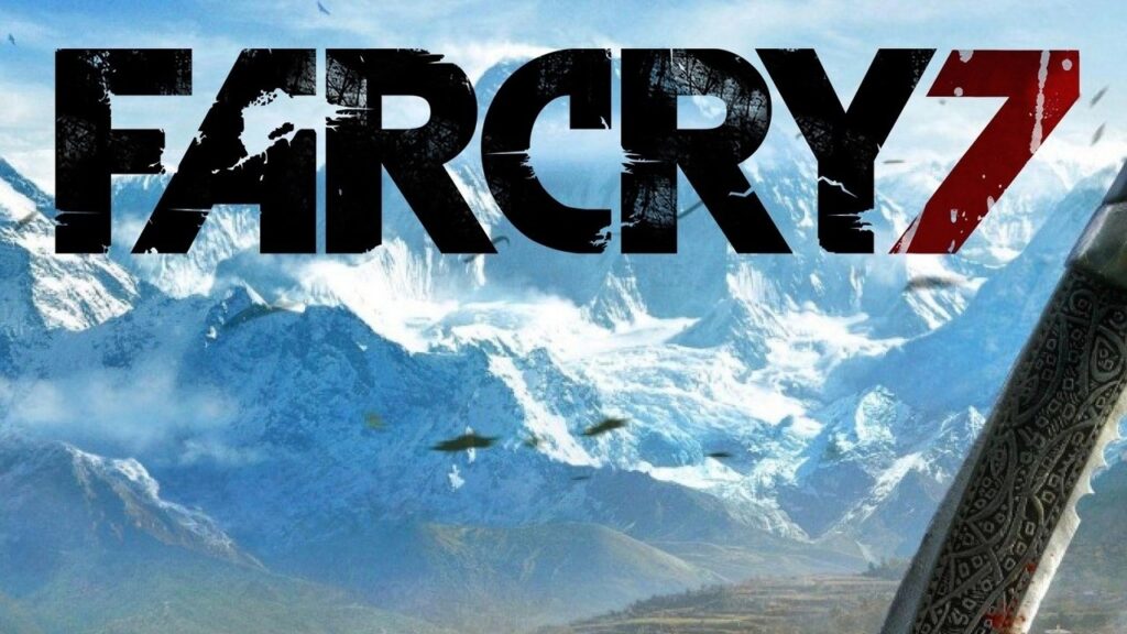 Il logo di Far Cry 7 con una spada a fianco