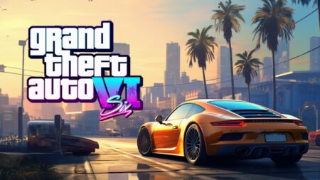 Un'auto di GTA 6 con il logo in primo piano