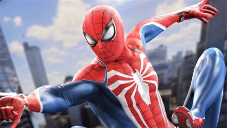 L'Uomo Ragno di Marvel's Spider-Man 2 in cielo