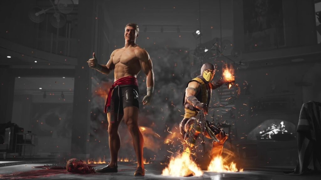 Due lottatori di Mortal Kombat 1 in primo piano