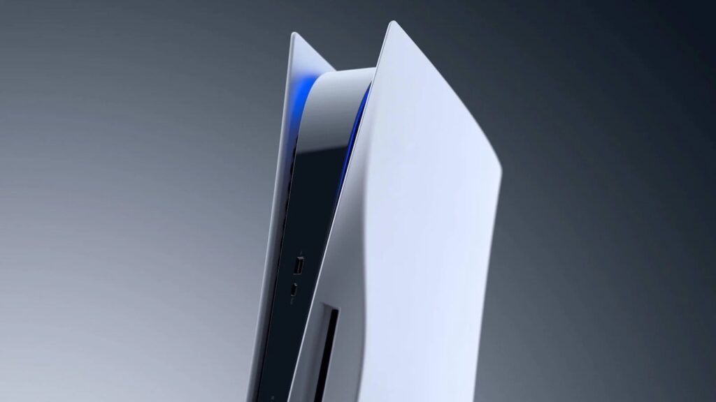 Una PS5 in verticale