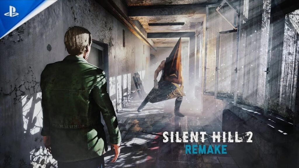 Il protagonista di Silent Hill 2 Remake con un nemico difronte