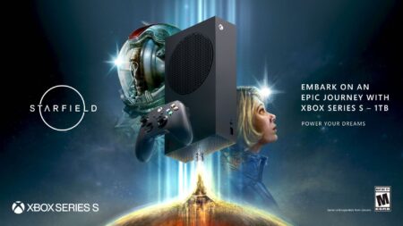 Starfield con sullo sfondo una Series S Black Carbon