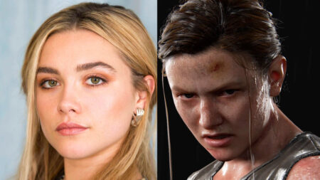 Florence Pugh con al fianco Abby di The Last of Us Parte 2