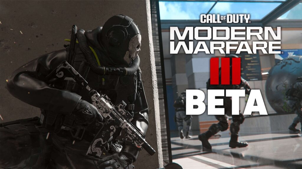 Ghost di Call of Duty: Modern Warfare 3 con il logo della Beta
