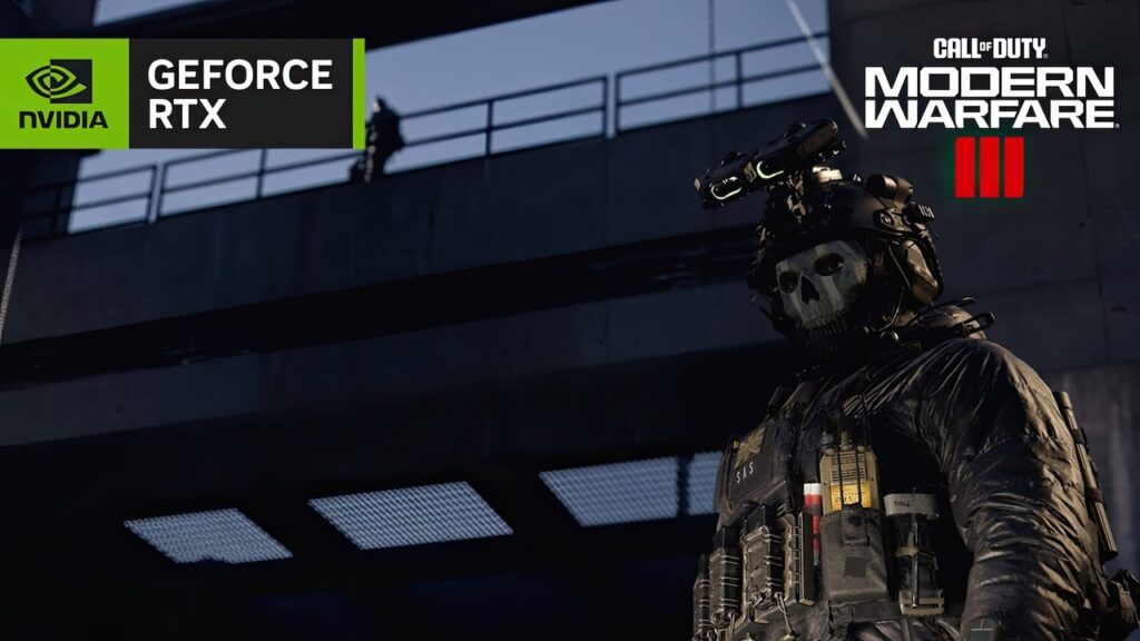 Ghost di Call of Duty: Modern Warfare 3 con il logo di NVIDIA in alto
