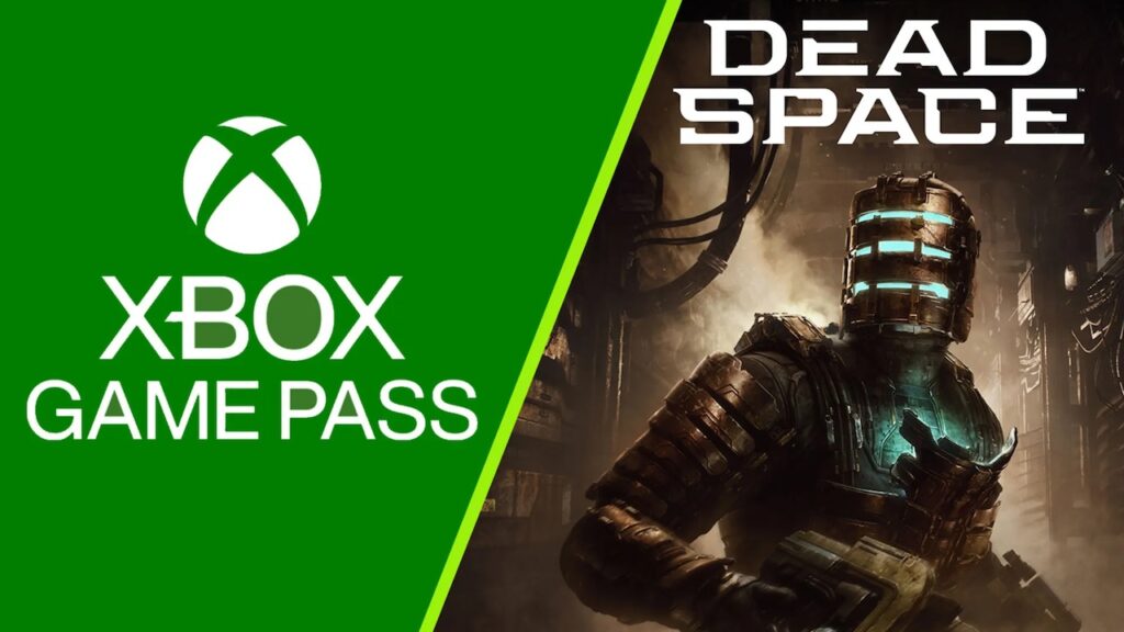 Il protagonista di Dead Space Remake con al fianco il logo di Xbox Game Pass